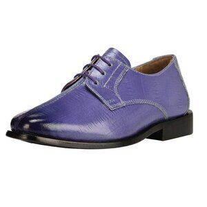 LibertyZeno Jammy Leather Eel Skin Oxford Style Purple Dress Shoes Size 4